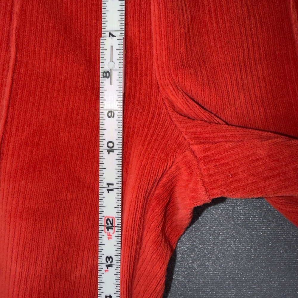 Aerie Red Corduroy Flare Pants High Waisted Wide Leg Ribbed Small Regular - Picture 3 of 6